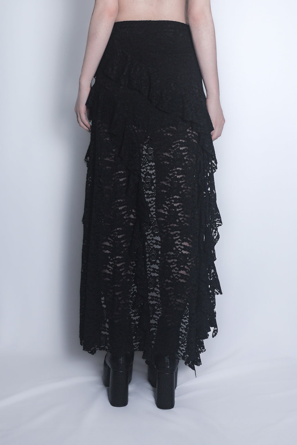 レースデザインロングスカート
