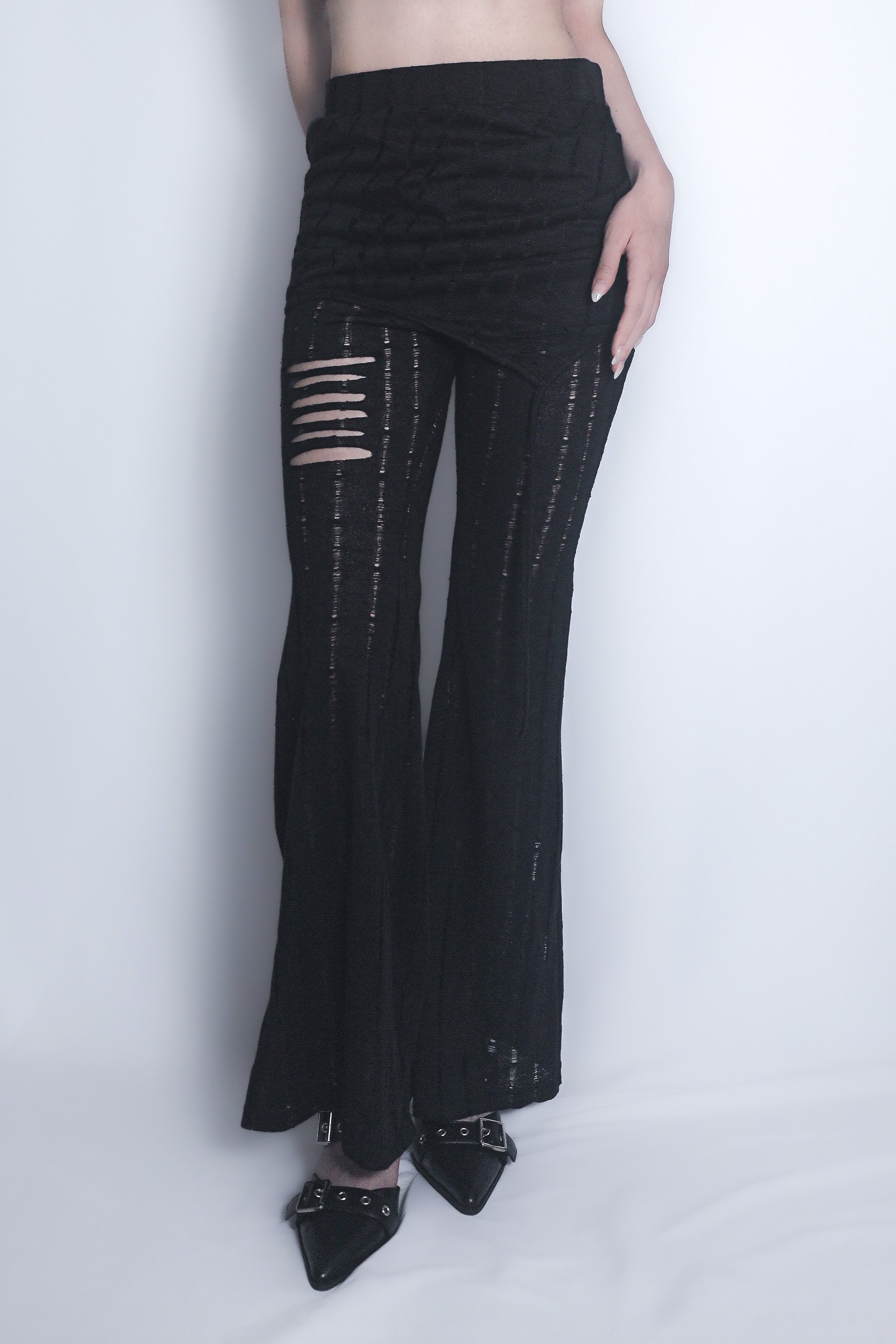 ニットフレアパンツ