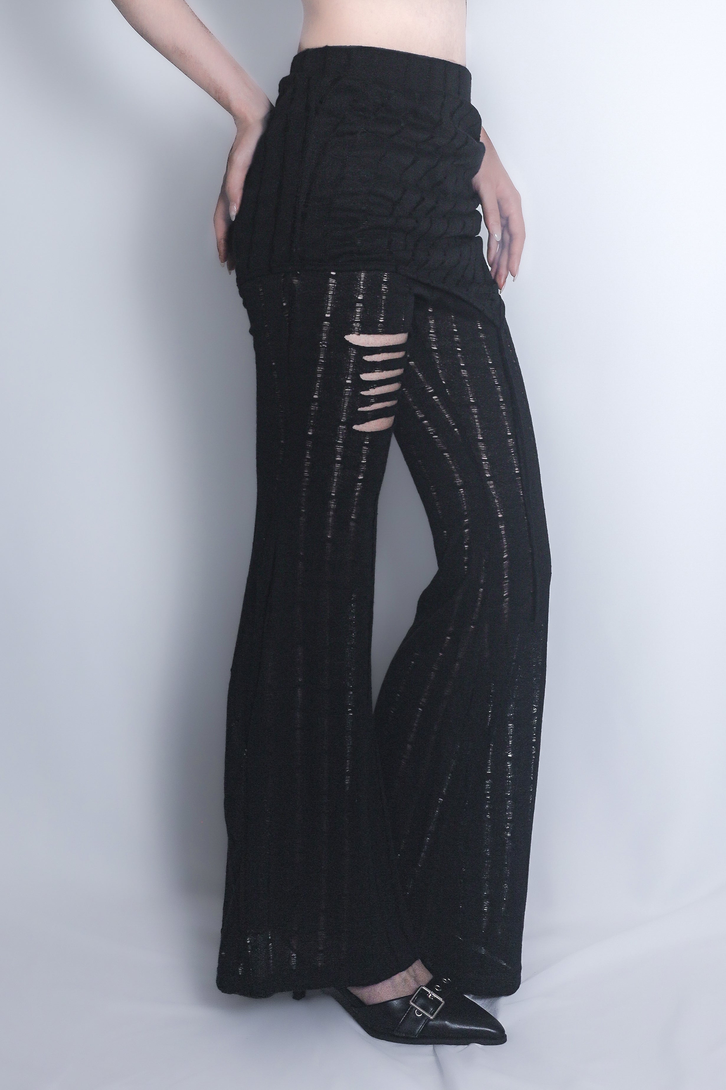 ニットフレアパンツ