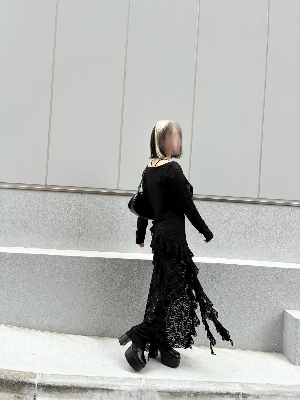 レースデザインロングスカート